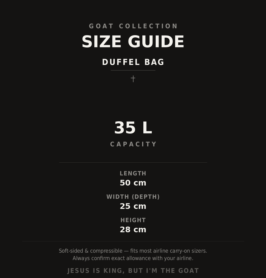 GOAT Duffle White